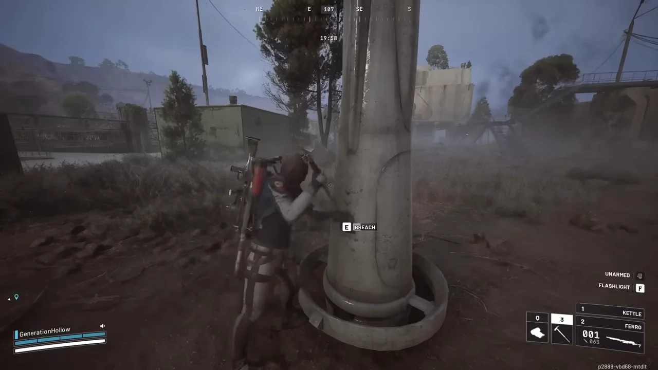 ARC Raiders Prospecting Probe tower with the native Breach prompt during recorded gameplay