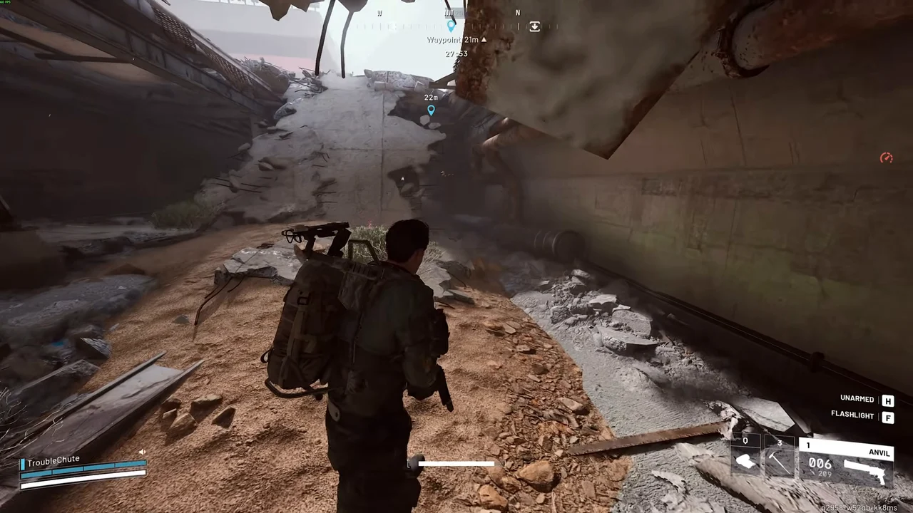 ARC Raiders Spaceport tunnel entrance through collapsed ground