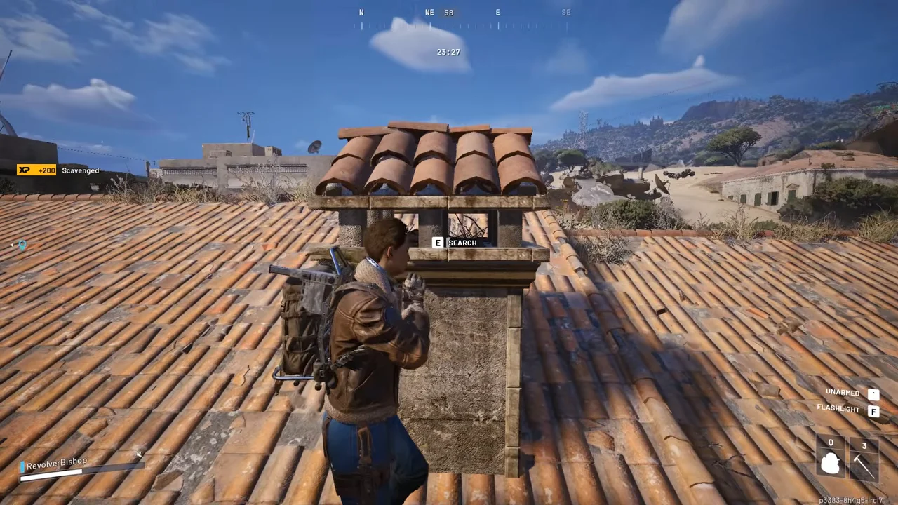 ARC Raiders Buried City Bird City rooftop chimney nest with the native Search prompt