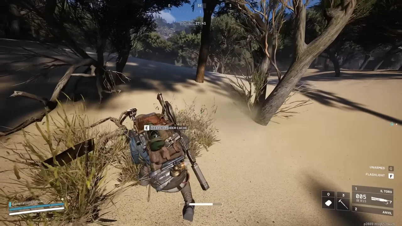 ARC Raiders Uncovered Caches ground container with a native Search Raider Cache prompt