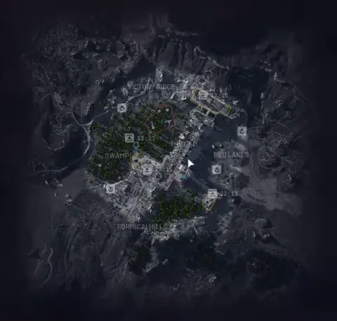 ARC Raiders Dam Battlegrounds in-game overview showing the dam and surrounding districts