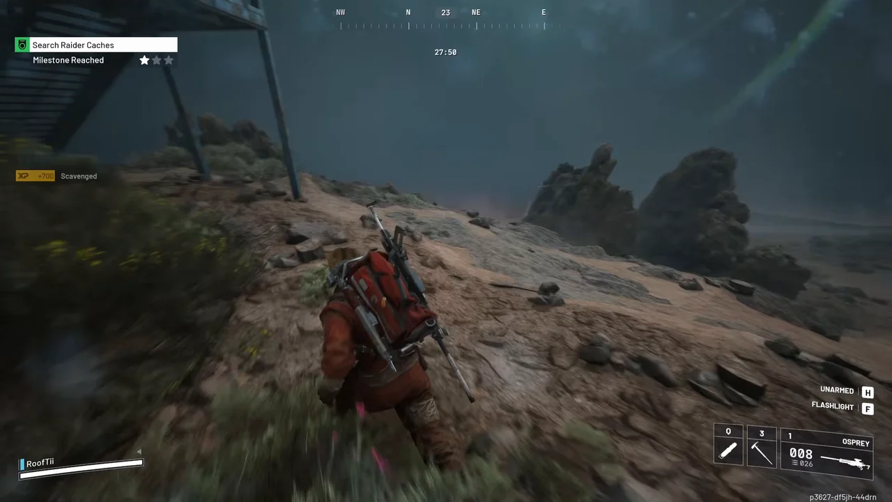 ARC Raiders Dam Battlegrounds native Search Raider Caches trial progress during a recorded Hurricane raid