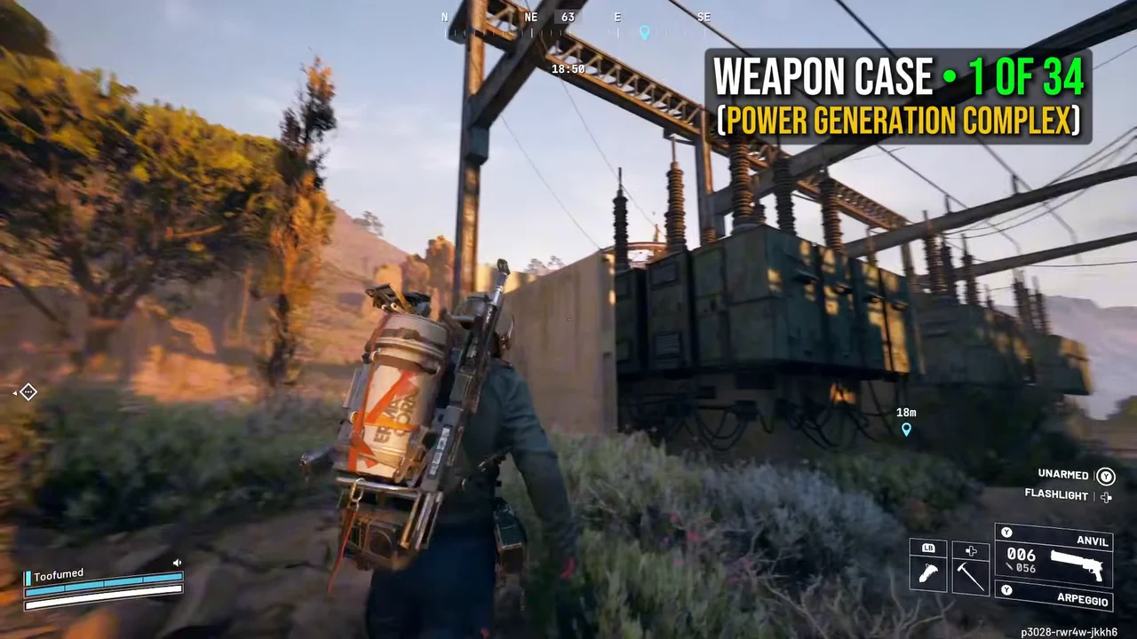 ARC Raiders Dam Battlegrounds Power Generation Complex approach in a recorded Weapon Case guide