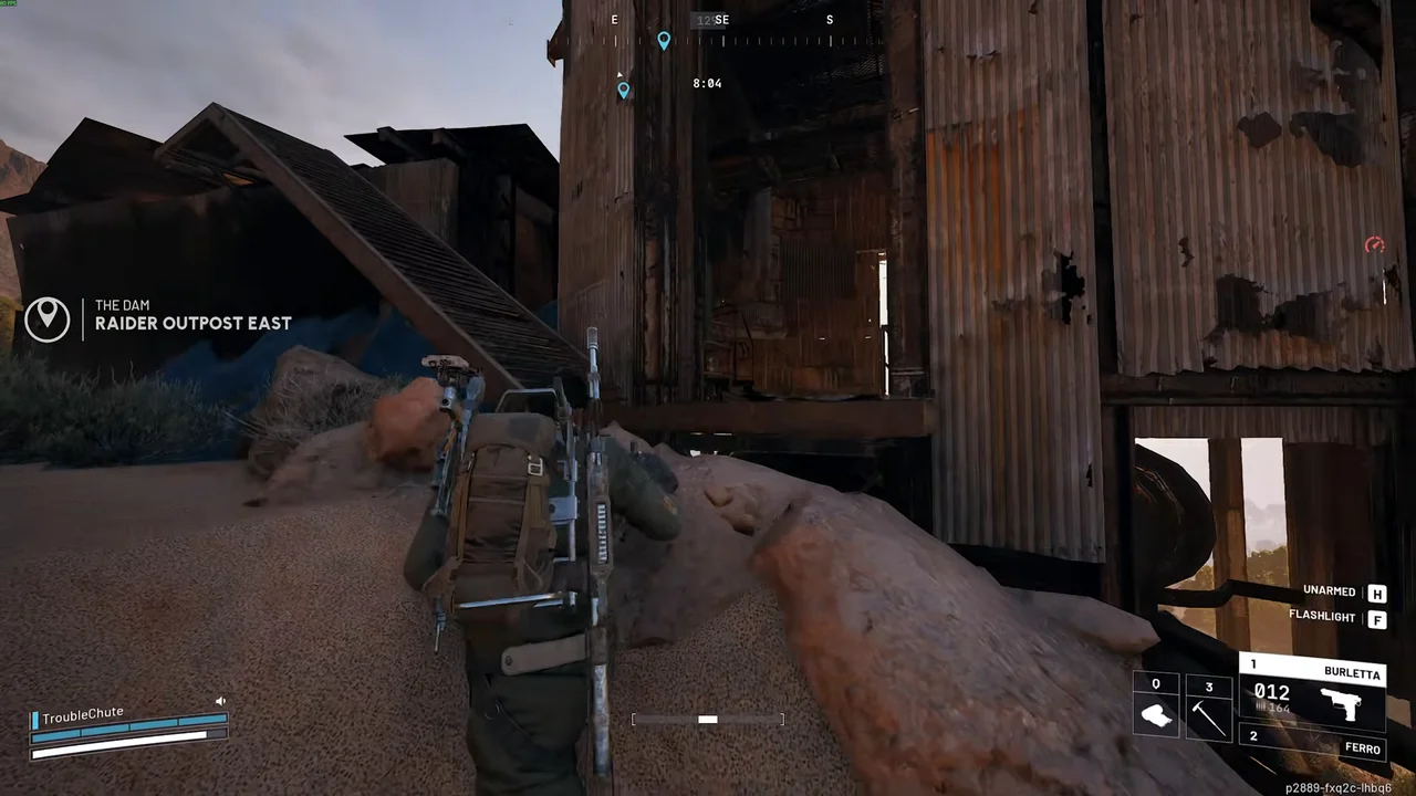 ARC Raiders Dam Battlegrounds Raider Outpost East exterior and location label