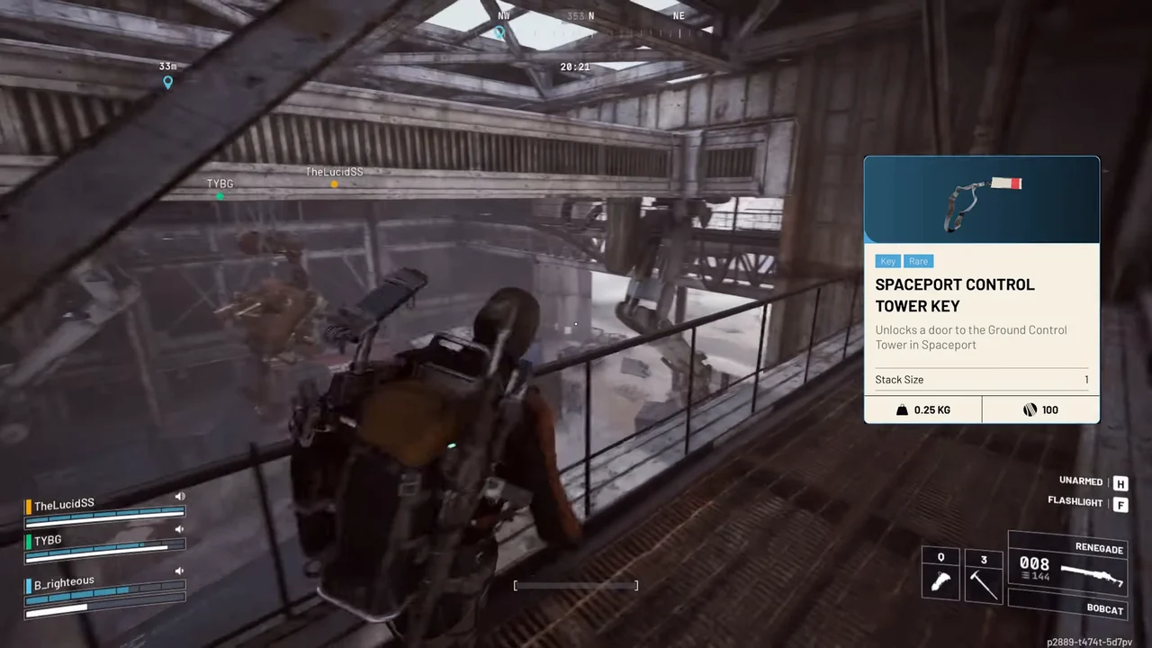 ARC Raiders Spaceport Control Tower Key item description on the A6 route