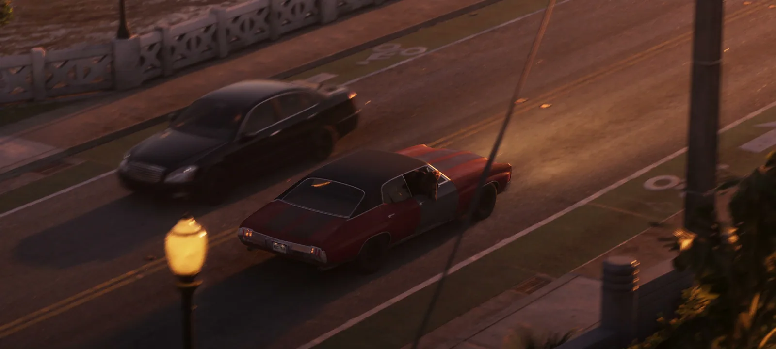 Jason and Lucia's Declasse Tulip in the closing sunset scene of GTA VI Trailer 2
