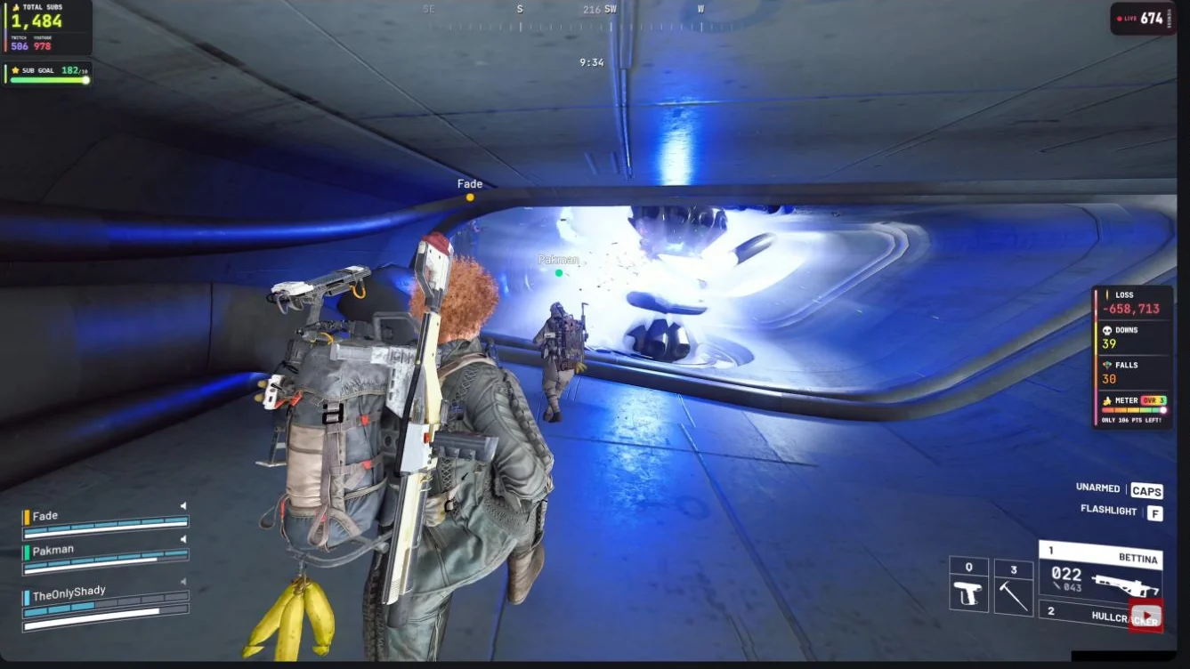 ARC Raiders Pendola Pass Frigate lower room with the small core being destroyed in a blue electrical burst.