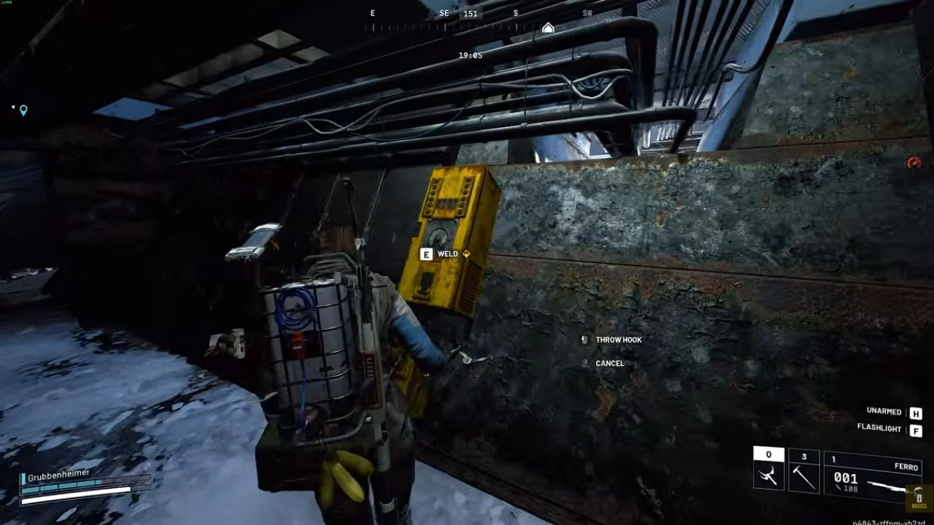 ARC Raiders Pendola Pass Observatory crawlspace yellow electrical panel showing Weld.