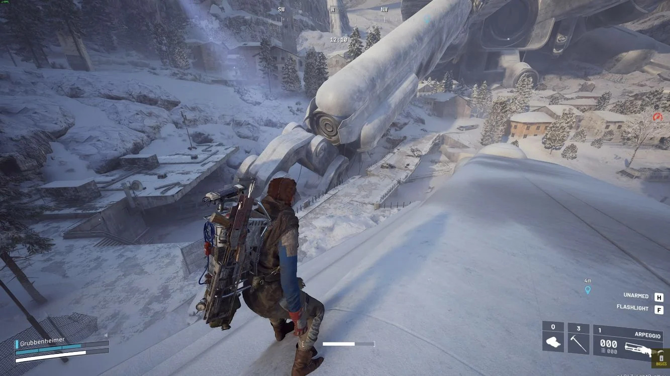 ARC Raiders Pendola Pass view of the Emperor leg beside the Old Town bridge from a raised photo position.