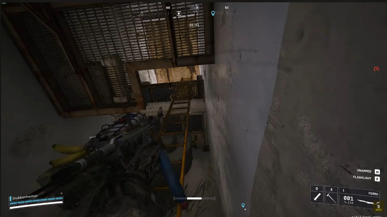 ARC Raiders Riven Tides lookout tower interior ladder.