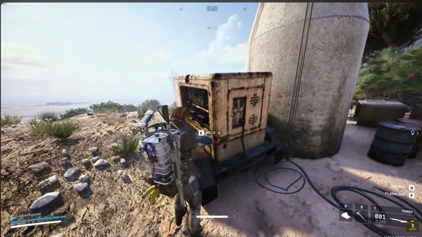 ARC Raiders Riven Tides antenna generator with Weld prompt.