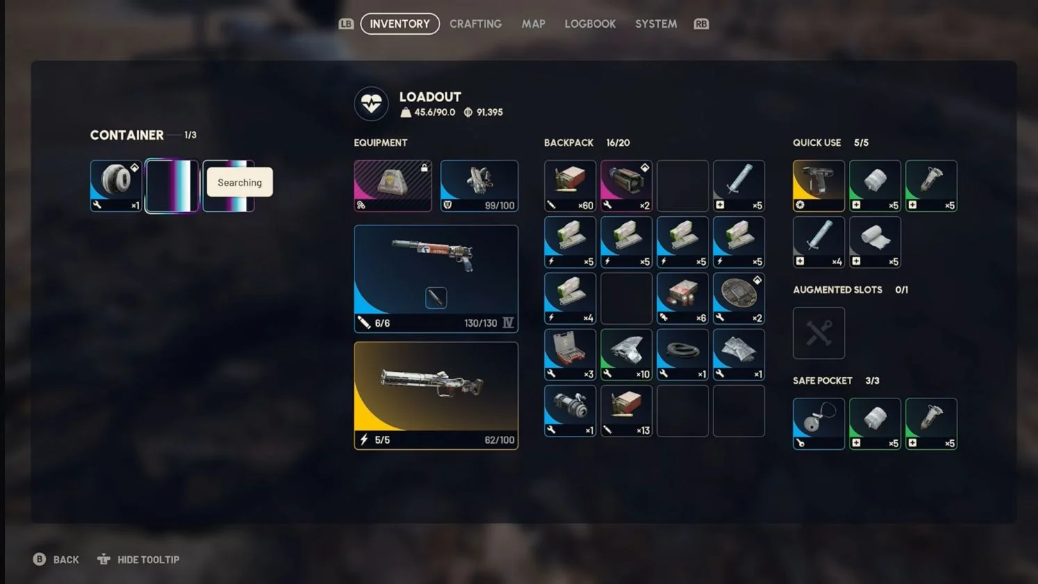 ARC Raiders Spaceport Comet core container inventory showing one item in the first loot slot.
