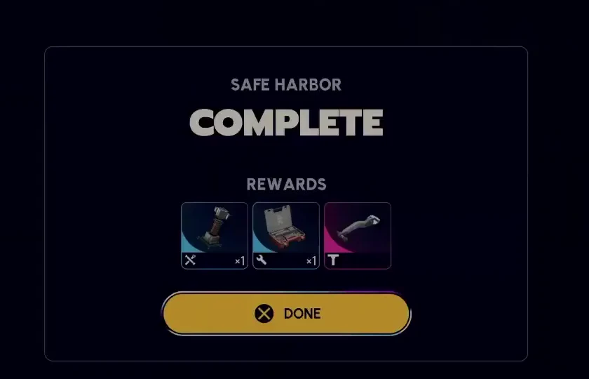ARC Raiders safe harbor quest-completion reward screen in Speranza