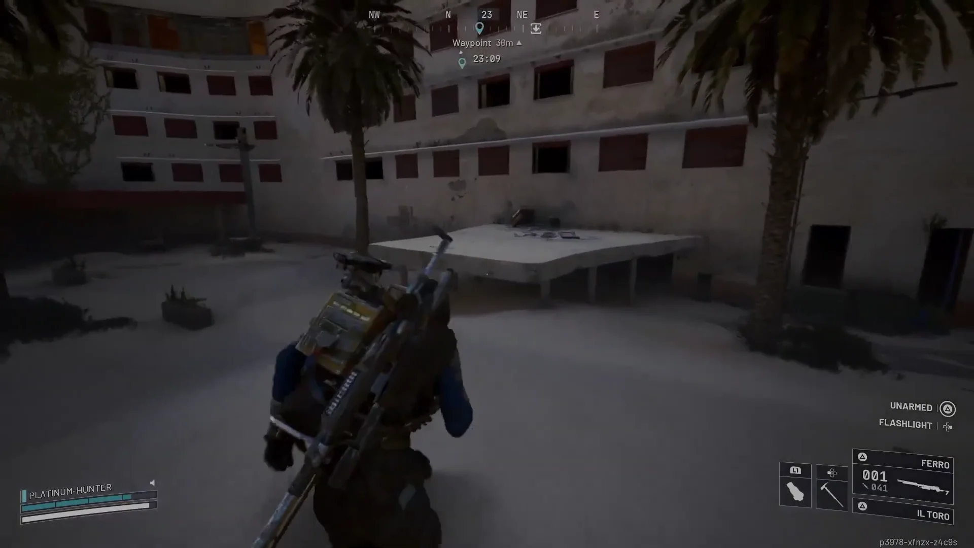 ARC Raiders Riven Tides Hotel Panorama Azzurro exterior with red shuttered windows