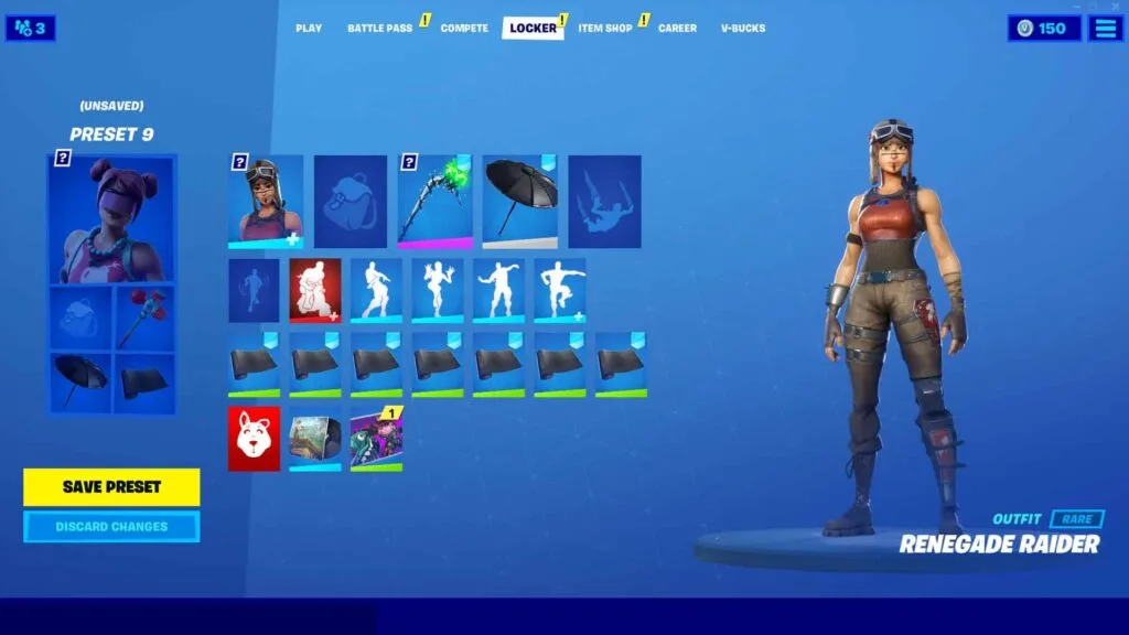 RENEGADE, BLACK KNIGHT, EON, MINTY, MAKO  189+ SKINS