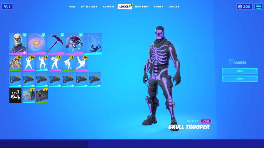OG SKULL TROOPER, GALAXY SKIN, MAKO  30+ SKINS
