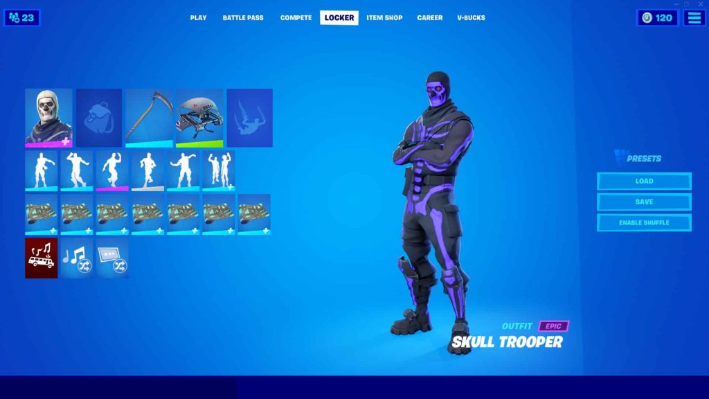 OG SKULL TROOPER, BLACK KNIGHT, MAKO  66+ SKINS