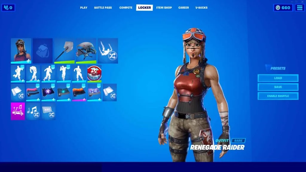 RENEGADE RAIDER, OG GHOUL, BLACK KNIGHT, MAKO, 175+ SKINS