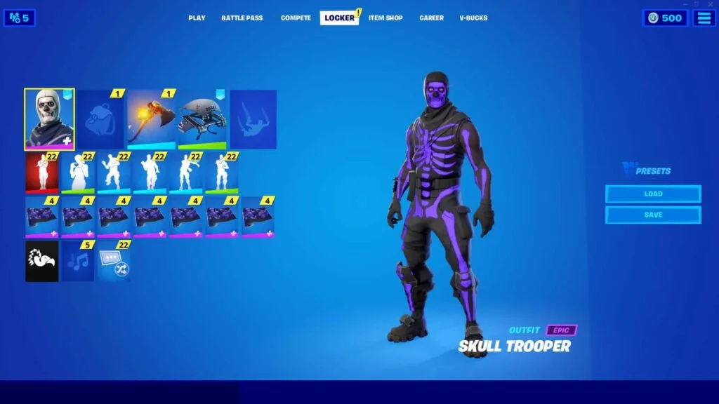 OG SKULL TROOPER, BLACK KNIGHT, IKONIK, MAKO  90+ SKINS