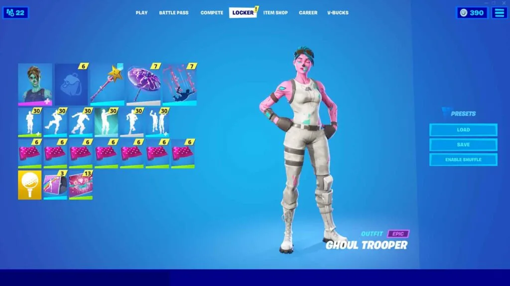 OG GHOUL TROOPER, BLACK KNIGHT, GALAXY, WILDCAT, MAKO  252+ SKINS
