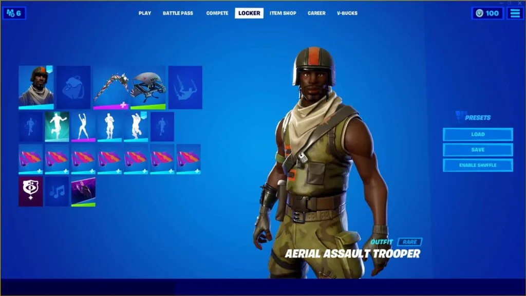 OG SKULL TROOPER, AERIAL ASSAULT, ROYALE BOMBER, BLACK KNIGHT, MAKO  170+ SKINS