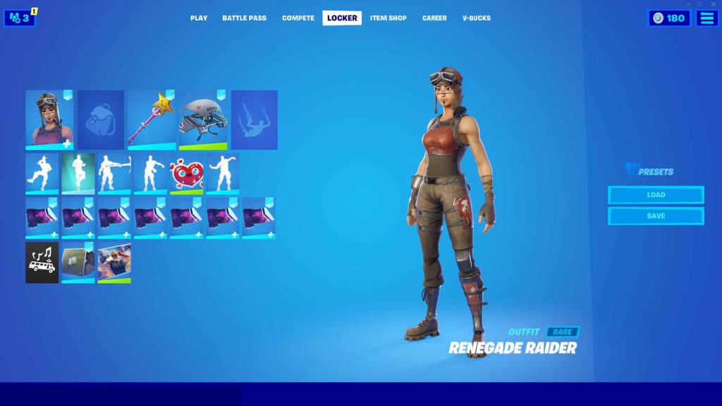 RENEGADE RAIDER, BLACK KNIGHT, MAKO  100+ SKINS