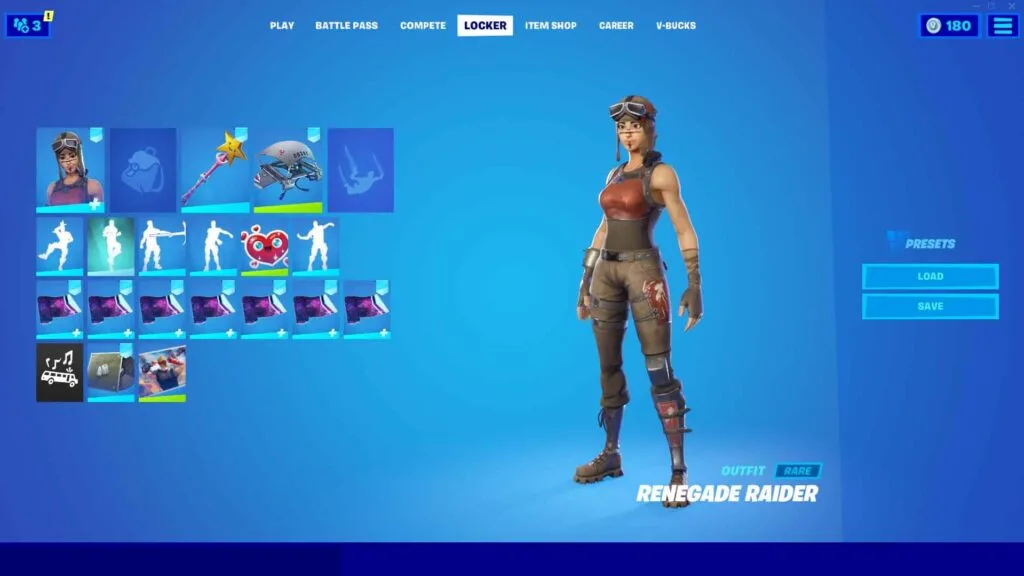 RENEGADE RAIDER, BLACK KNIGHT, MAKO  100+ SKINS