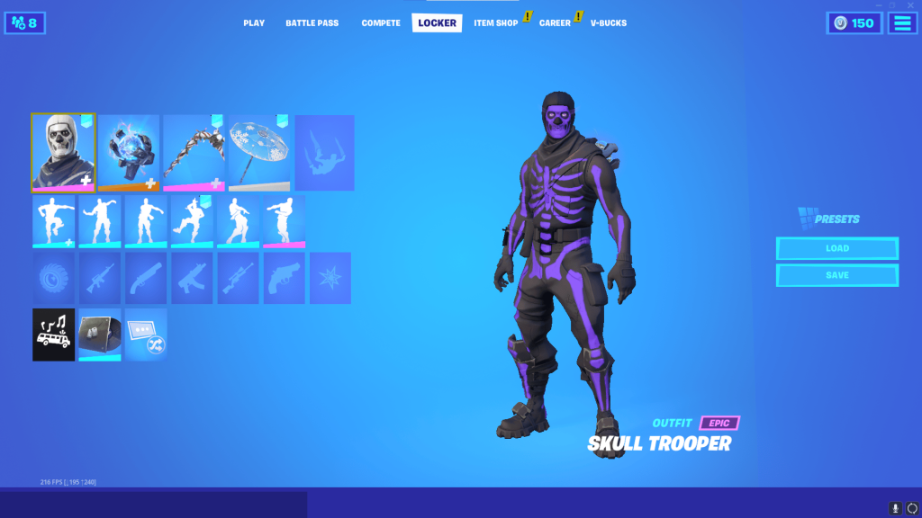 OG SKULL TROOPER, BLACK KNIGHT  118+ SKINS