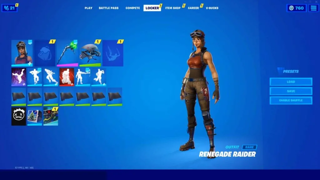 RENEGADE RAIDER, MINTY, MAKO  168+ SKINS