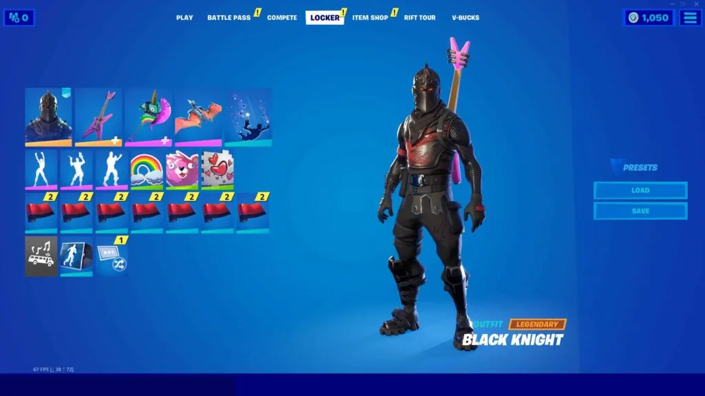 BLACK KNIGHT, HAVOC, PSYCHO, DIAMOND DIVA, SPARKLE, BHANGRA  92+ SKINS