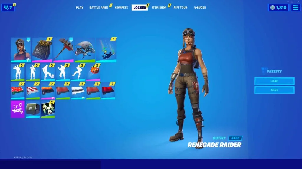 RENEGADE RAIDER, OG GHOUL, OG SKULL, BLACK KNIGHT, HELIX, RAIDERS REVENGE, WONDER 170+ SKINS