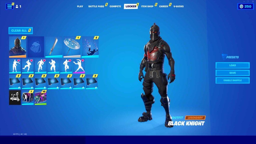 BLACK KNIGHT, IKONIK, IRIS  115+ SKINS