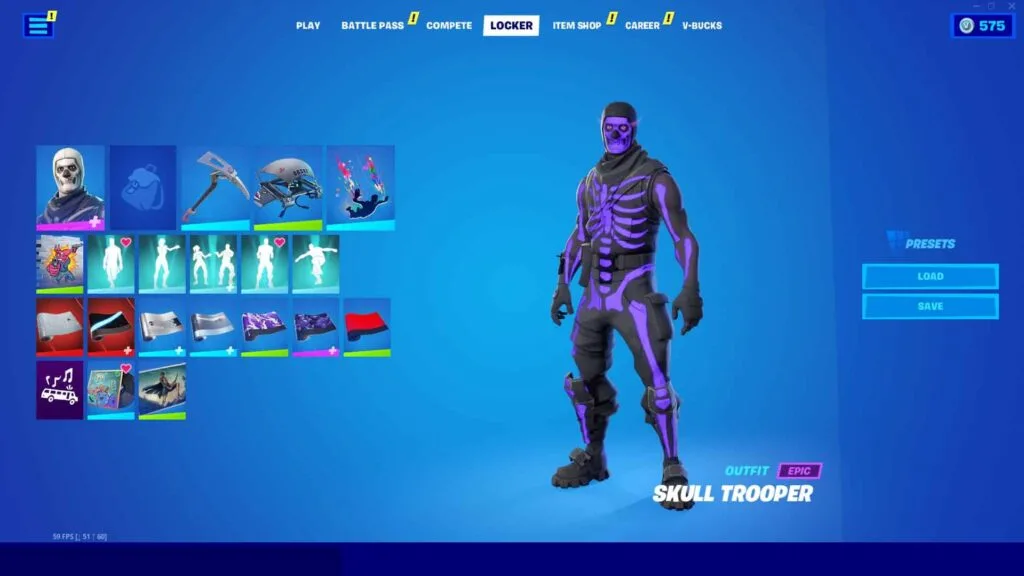 OG SKULL TROOPER, BLACK KNIGHT, IRIS, MAKO  150+ SKINS