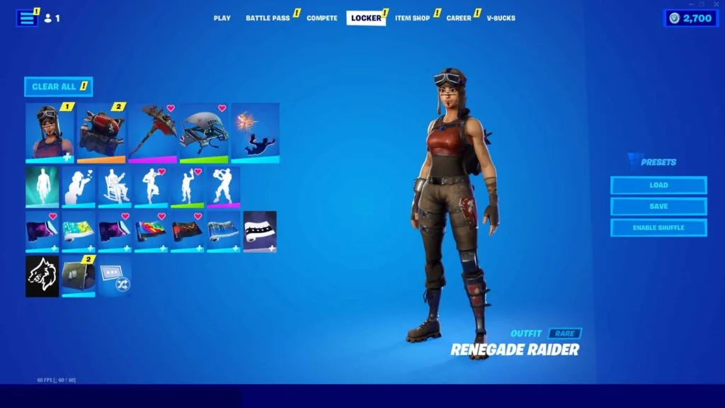 Renegade Raider, Black Knight, Glow, Ikonik, Raiders Revenge, Minty, Mako, 270+ Skins