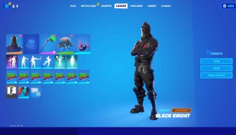 BLACK KNIGHT, IKONIK, HELIX, EON, GLOW, WONDER, REFLEX, ROUGE SPIDER KNIGHT, HONOR, GALAXY, BOMBER, MINTY, MAKO  300+ SKINS