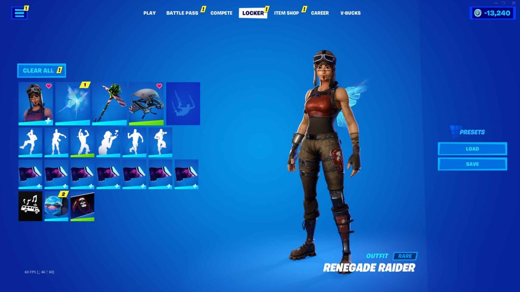 RENEGADE RAIDER, BLACK KNIGHT, HONOR, IKONIK, REFLEX, IRIS, MAKO, 128+ SKINS