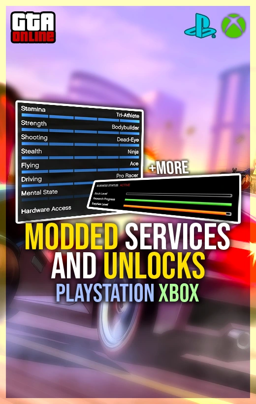 Buy GTA 5 Modded Services and Unlocks PlayStation/Xbox