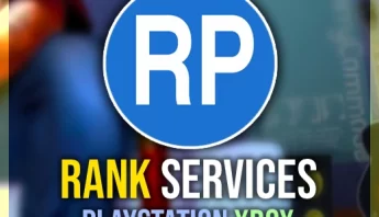 GTA 5 RP rank services poster with RP badge—level up fast with RP boosts for PlayStation (PS4/PS5) and Xbox consoles.