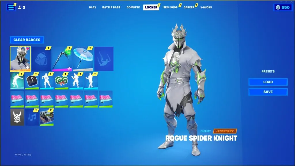 ROGUE SPIDER KNIGHT, IRIS, MINTY, 161+ SKINS