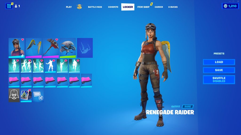 RENEGADE RAIDER, GHOUL TROOPER, SKULL TROOPER, BLACK KNIGHT, ROGUE SPIDER KNIGHT, IRIS, GALAXY, BOMBER, GLOW, REFLEX, RAIDERS REVENGE, MINTY MAKO 446+ SKINS