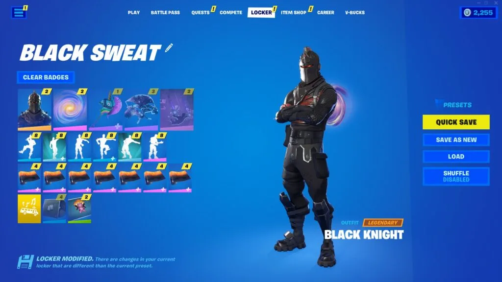 BLACK KNIGHT, GALAXY SKIN, MAKO, 155+ SKINS