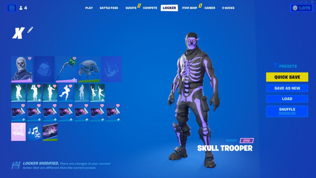 OG SKULL TROOPER, BLACK KNIGHT, PSYCHO, IRIS, MINTY, MAKO, 235+ SKINS