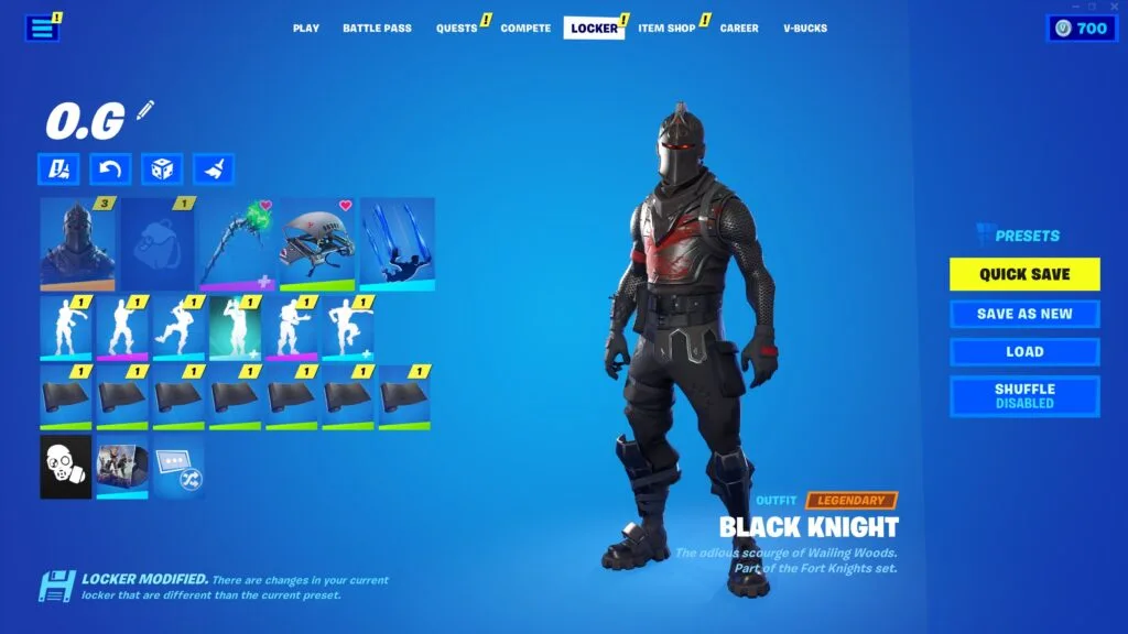 BLACK KNIGHT, ROGUE SPIDER KNIGHT, MINTY, MAKO, 110+ SKINS