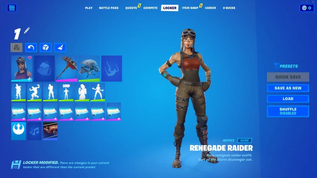 RENEGADE RAIDER, OG GHOUL, OG SKULL, BLACK KNIGHT, IRIS, RAIDERS REVENGE, MAKO, 245+SKINS