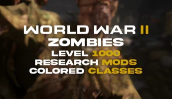 ww2 zombies level 1000, colored classes & research mods