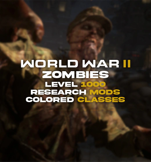 ww2 zombies level 1000, colored classes & research mods