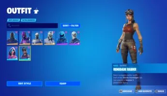 RENEGADE RAIDER, OG SKULL, BLACK KNIGHT, EON, DARK VERTEX, IRIS, HONOR, ROGUE SPIDER KNIGHT, RAIDERS REVENGE, MAKO, 440+SKINS