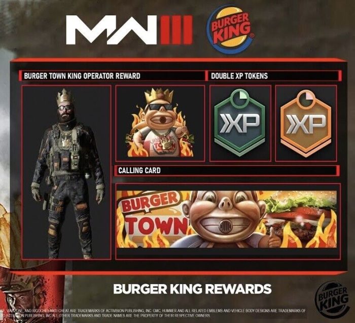 Call Of Duty Modern Warfare 3 (mw3): Burger King Bundle