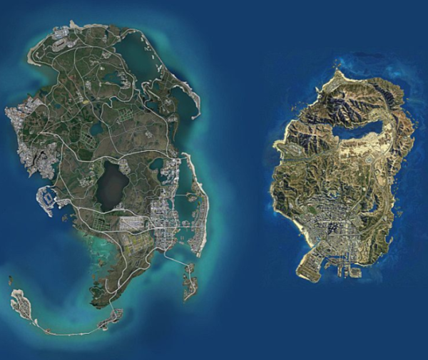 GTA 6 vs GTA 5 map size
