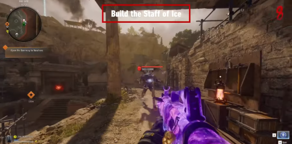 The Staff of Ice in The Tomb Easter Egg